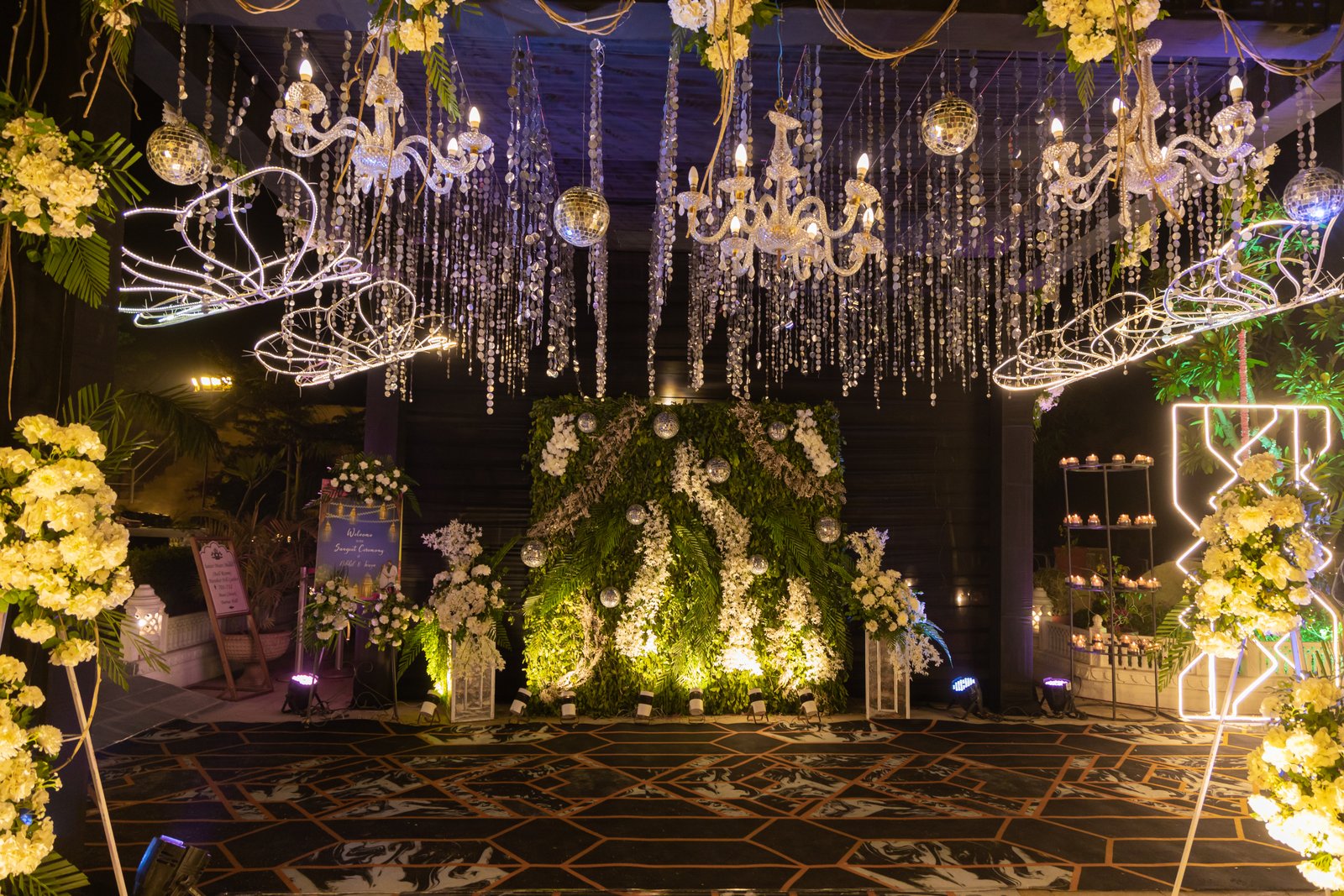 Wedding ceremony setup